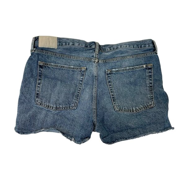 Everlane Relaxed 90s Cut Off Jean Shorts Distressed Organic Cotton size 32 - Picture 3 of 6